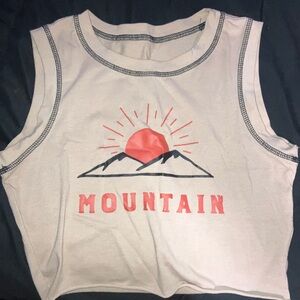 cute mountains crop top